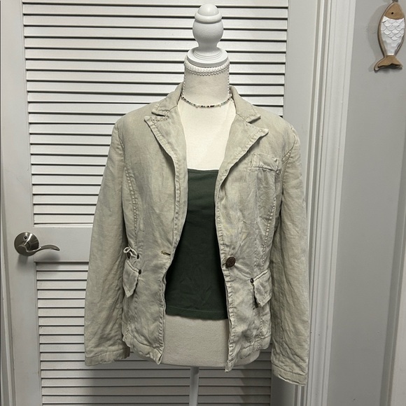 Jackets & Blazers - Fillmore California Natural Linen Blazer Womens